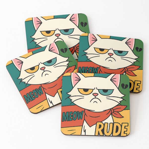 Item preview, Unfriendly Cat with Heterochromia – Pop Art Comic Style designed and sold by Idelab-11.