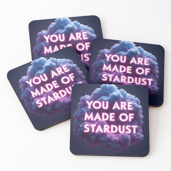 Item preview, YOU ARE MADE OF STARDUST - Cosmic Typography Art for Space Lovers, Galaxy Posters & Stickers designed and sold by Rilindi.