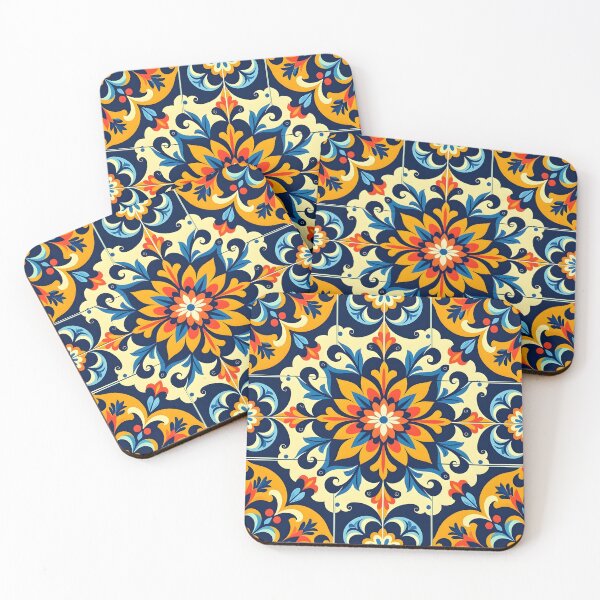 Item preview, Vibrant Hispanic Floral Patterns - Floral Tile Pattern designed and sold by Wiss2Arts.
