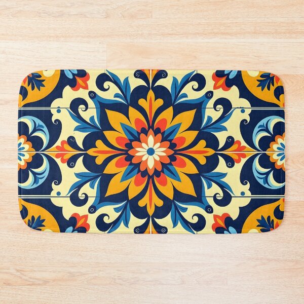 Item preview, Vibrant Hispanic Floral Patterns - Floral Tile Pattern designed and sold by Wiss2Arts.