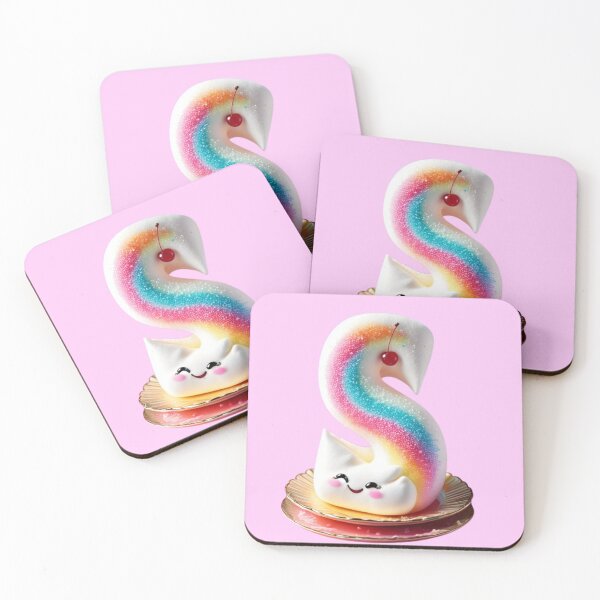 Item preview, Alphabet "S" shape - Pillowy Sweet Cloud with Sprinkles Sticker designed and sold by A little more Whirl.