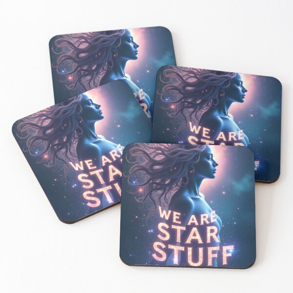 Item preview, WE ARE STAR STUFF - Cosmic Goddess Art with Constellation Typography for Galaxy Posters, Stickers & Spiritual Gifts designed and sold by Rilindi.