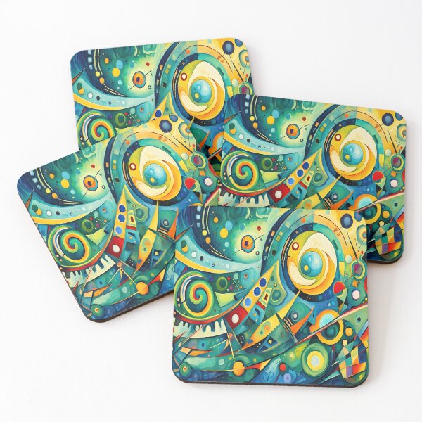 Item preview, Geometric abstraction in green designed and sold by artedamensagem.