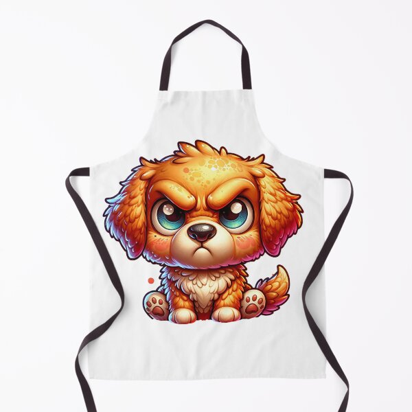 Item preview, Grumpy Floof Pup – Angry Cute Dog Chibi Art designed and sold by DewCreates.