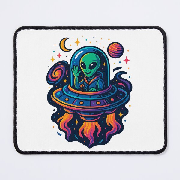 Item preview, Alien Pilot in Glowing UFO designed and sold by Khayallab .