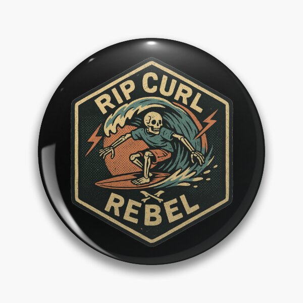 Item preview, “Rip Curl Rebel" – Vintage Skeleton Surf designed and sold by Fierce Wave Supply Co..