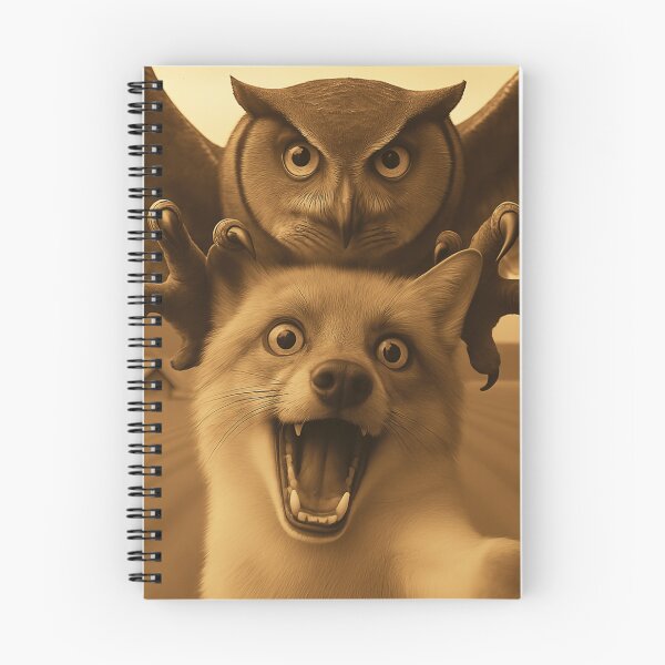 Item preview, Swooping Owl and Fox Selfie Design designed and sold by TeeCraftTeeCo.
