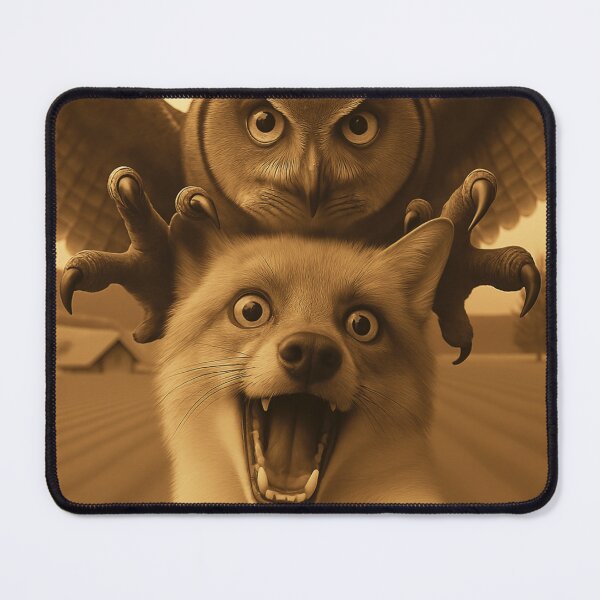 Item preview, Swooping Owl and Fox Selfie Design designed and sold by TeeCraftTeeCo.