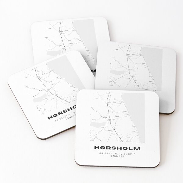 Item preview, Hørsholm Map – Monochrome Danish City Poster designed and sold by RM-Journey.
