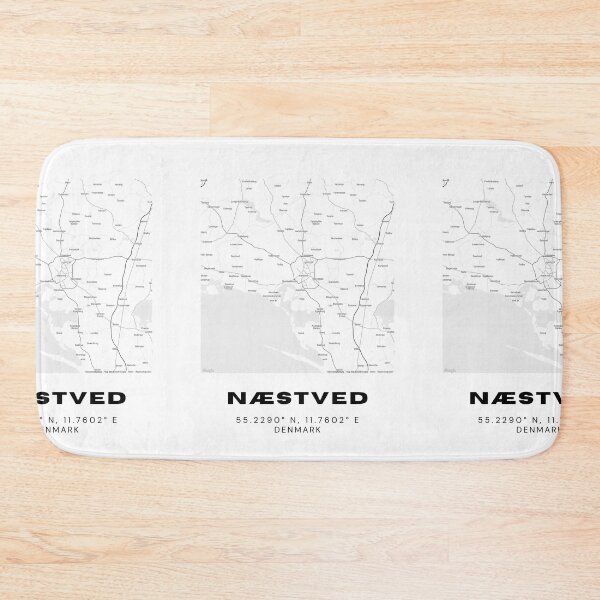 Item preview, Næstved Map – Modern Black & White City Poster designed and sold by RM-Journey.