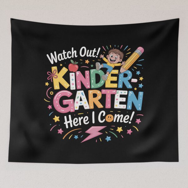 Item preview, Watch Out Kindergarten Here I Come Back To School designed and sold by Sunset4Bones.