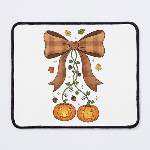 Item preview, Festive Croquette Bow with Dangling Jack-O-Lanterns #1 designed and sold by Arts My Passion.