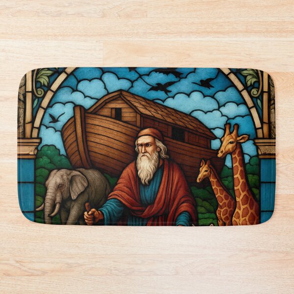 Item preview, Vibrant Faith: Noah’s Ark Stained-Glass Window designed and sold by jglobal360.