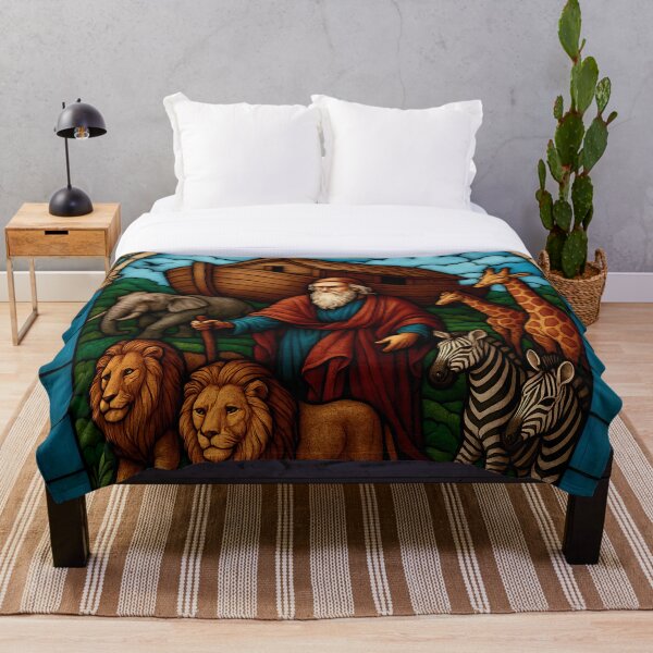 Item preview, Vibrant Faith: Noah’s Ark Stained-Glass Window designed and sold by jglobal360.