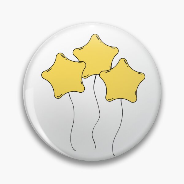 Item preview, Floating Yellow Star Balloons Sticker designed and sold by DrawnByE.