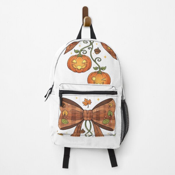 Item preview, Festive Croquette Bow with Dangling Jack-O-Lanterns #2 designed and sold by Arts My Passion.