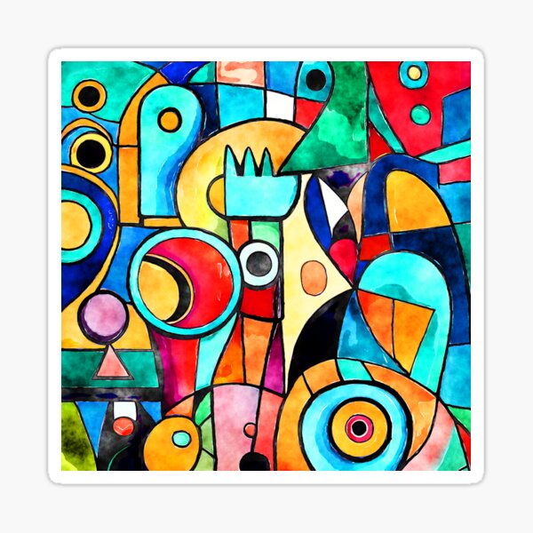 Item preview, Cubism Sophisticated Avant-Garde Colorful Abstract Art Designs  designed and sold by DEC02.