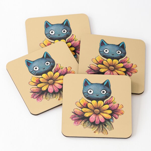 Item preview, Cat With Beautiful Flower designed and sold by Myra365Art.