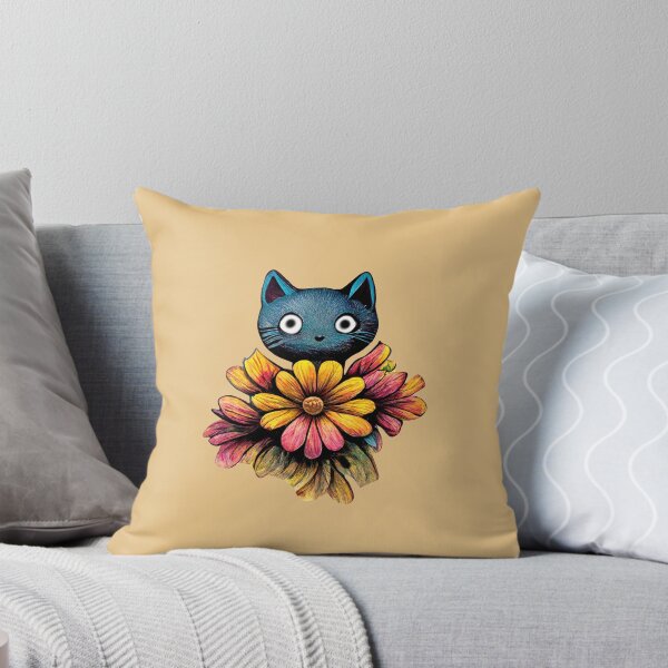 Item preview, Cat With Beautiful Flower designed and sold by Myra365Art.