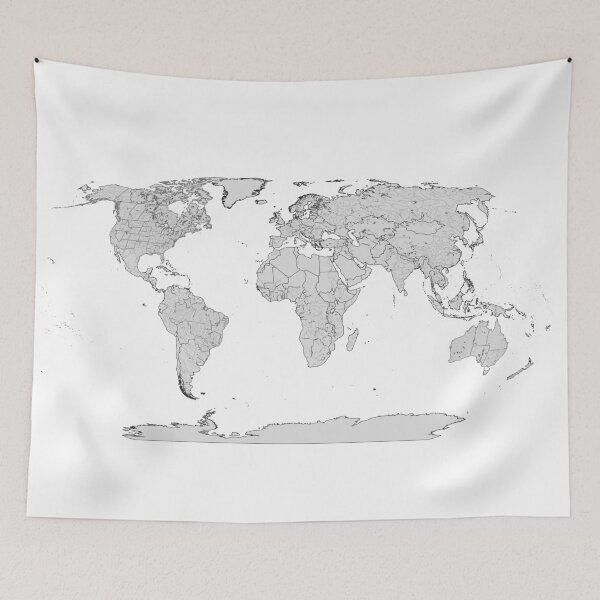 Item preview, Map of the World with Rivers Robinson Projection designed and sold by Tiffany Munro.