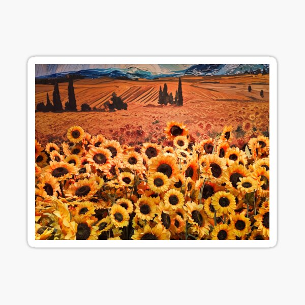 Aperçu de l'œuvre Champ de tournesols créée et vendue par Alla Gill.
