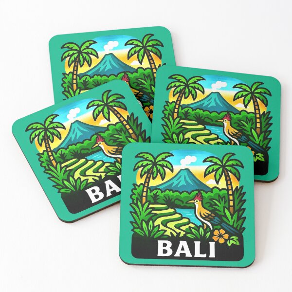Item preview, Bali - Tropical Haven with Volcanoes and Rice Terraces designed and sold by Myra365Art.
