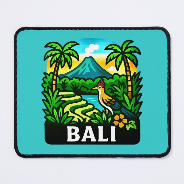 Item preview, Bali - Tropical Haven with Volcanoes and Rice Terraces designed and sold by Myra365Art.