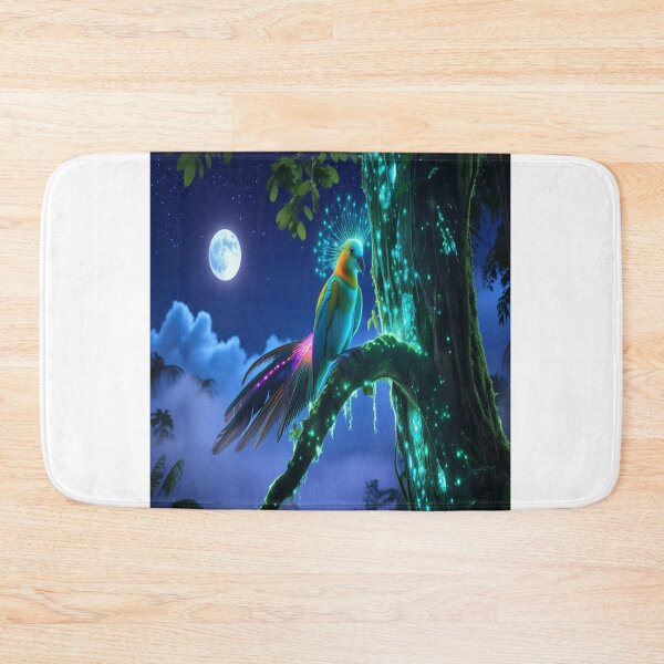Item preview, Bioluminescent Bird Mystical Rainforest Night designed and sold by Max Store.
