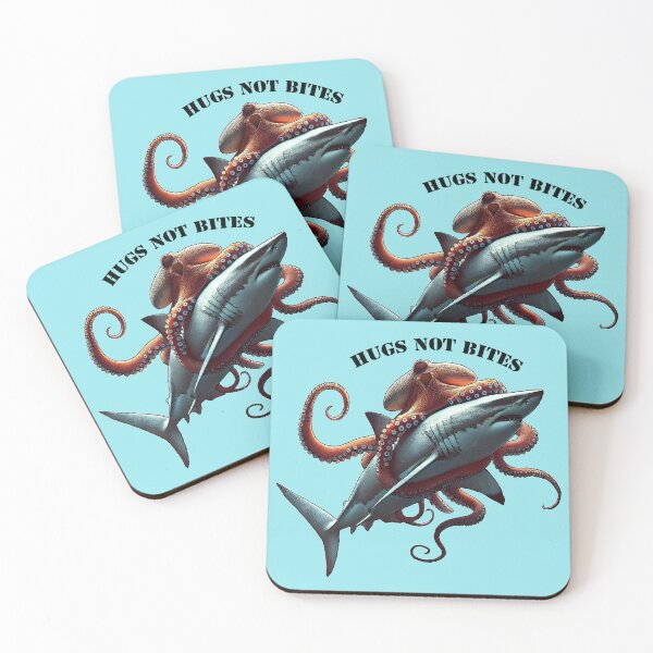 Item preview, Giant Underwater Octopus Hugging a Huge Great White Shark URM designed and sold by urmaddad.