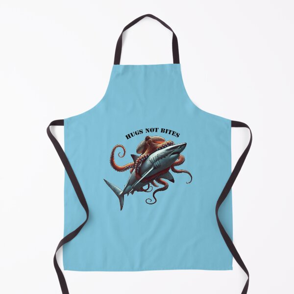 Item preview, Giant Underwater Octopus Hugging a Huge Great White Shark URM designed and sold by urmaddad.