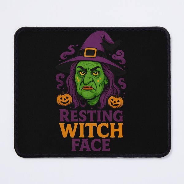 Item preview, Resting Witch Face with Jack-o’-Lanterns designed and sold by Stickteez.