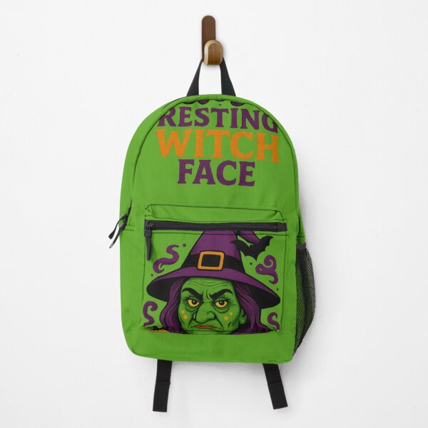 Item preview, Resting Witch Face with Jack-o’-Lanterns designed and sold by Stickteez.