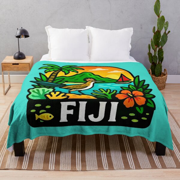 Item preview, Fiji - Island Dreams, Palm Trees and Coral Reefs designed and sold by Myra365Art.