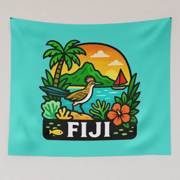 Item preview, Fiji - Island Dreams, Palm Trees and Coral Reefs designed and sold by Myra365Art.