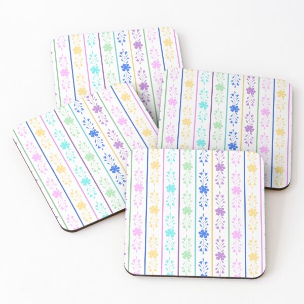 Item preview, Colorful Stripe and Floral Lace Seamless Repeat designed and sold by Sharon Schwalbe.