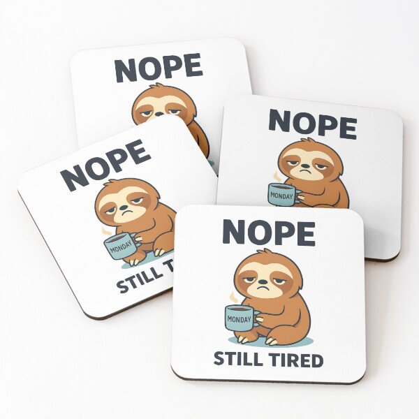 Item preview, Grumpy Sloth Monday Nope Still Tired designed and sold by Taans-Creation.