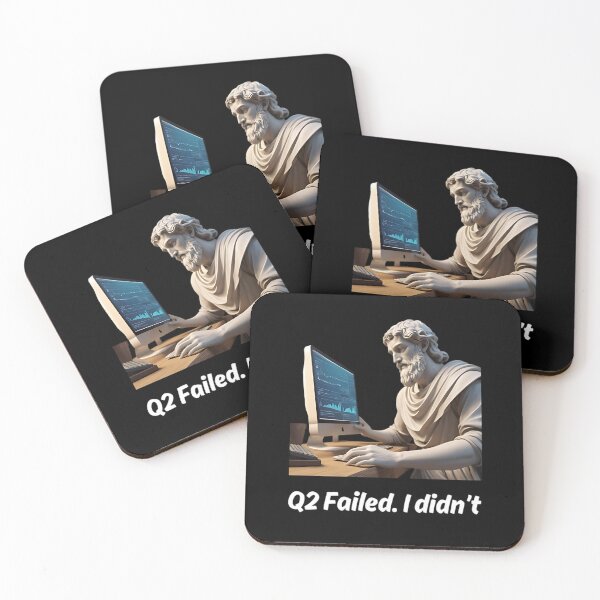 Item preview, Q2 Failed. I didn't - Greek Statue of Stoic Philosopher Epictetus at the Office Desk designed and sold by LexaArtworks.