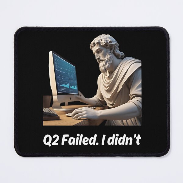 Item preview, Q2 Failed. I didn't - Greek Statue of Stoic Philosopher Epictetus at the Office Desk designed and sold by LexaArtworks.