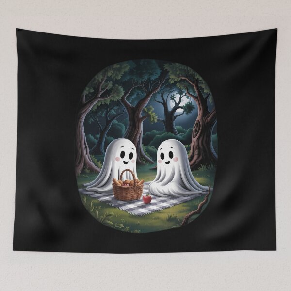 Item preview, Ghost Halloween Camping In The Forest Trick Or Treat designed and sold by CookWorldLaughs.