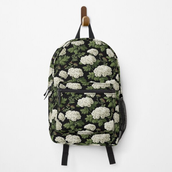Item preview, Vintage White Flower Botanical Pattern on Black – Elegant Nature-Inspired Art designed and sold by Art of Ngu.