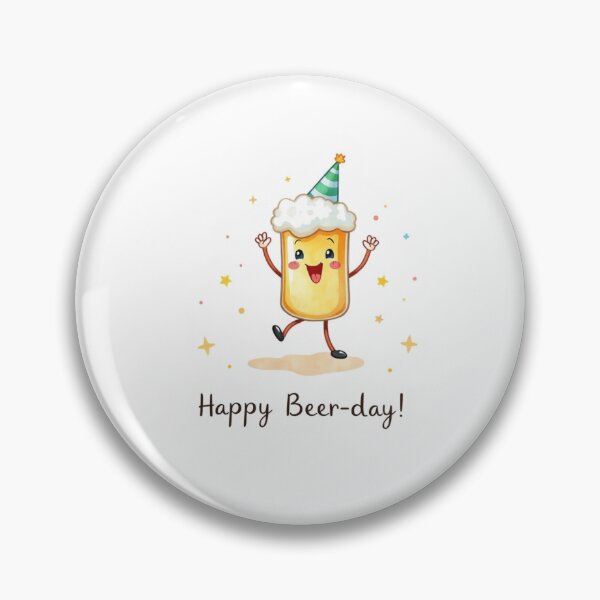 Item preview, Happy Beer-day beer Gift cute kawaii meme  designed and sold by CheeseBlueprint.