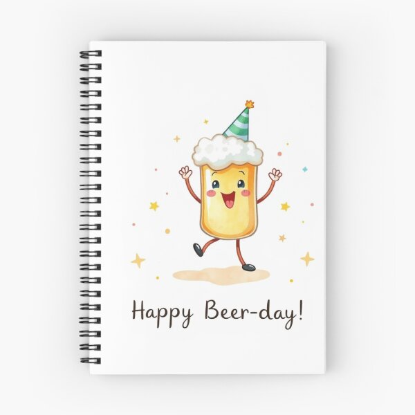 Item preview, Happy Beer-day beer Gift cute kawaii meme  designed and sold by CheeseBlueprint.