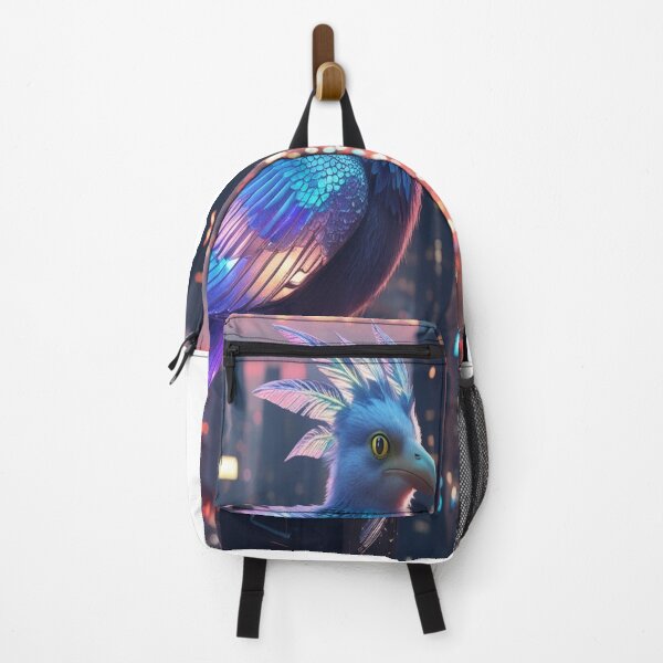 Item preview, Cyberpunk Holographic Bird Soaring Through Neon City designed and sold by Max Store.