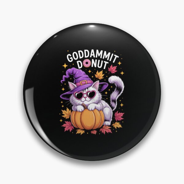 Item preview, Goddammit Donut Witchy Diva Cat Funny Halloween Pet Lovers designed and sold by CookWorldLaughs.