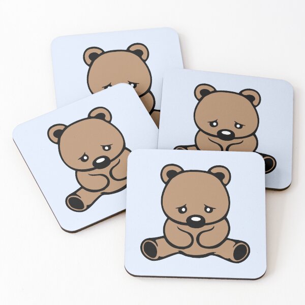 Item preview, Sad Teddy Bear Big Nose Crying Unhappy Look Downcast Head designed and sold by shirt-o-mat.