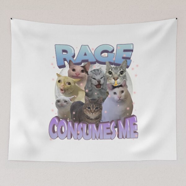 Item preview, Funny Meme Rage Consumes Me Cat designed and sold by AShanDome.