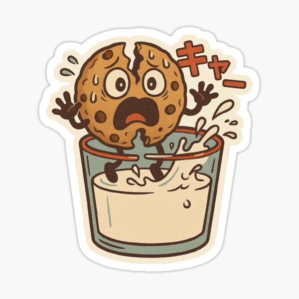 Item preview, Cookie's Last Dip – Retro Scream Edition designed and sold by Akita Moods.