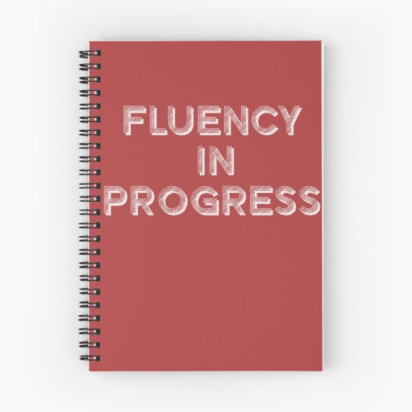 Item preview, Fluency in Progress - White Polyglot Typography Design designed and sold by Druid Soup.