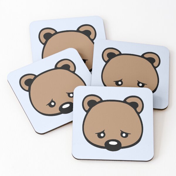 Item preview, Sad Teddy Bear Big Nose Crying Unhappy Look Downcast Head designed and sold by shirt-o-mat.