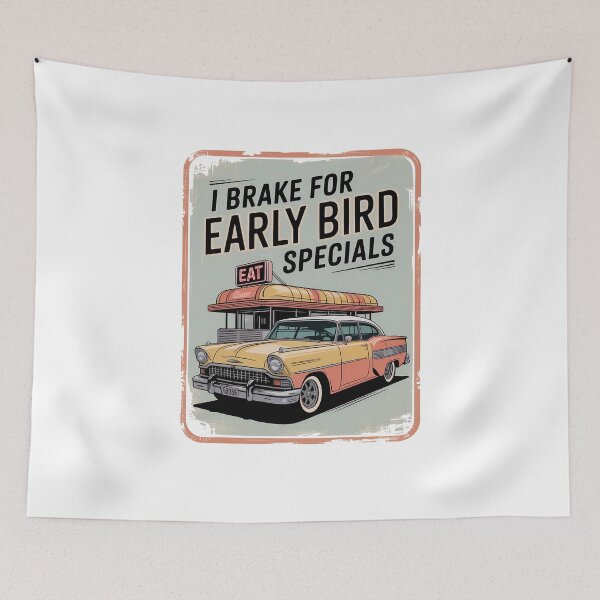 Item preview, I Brake for Early Bird Specials – Funny Snowbird designed and sold by slappywalker.